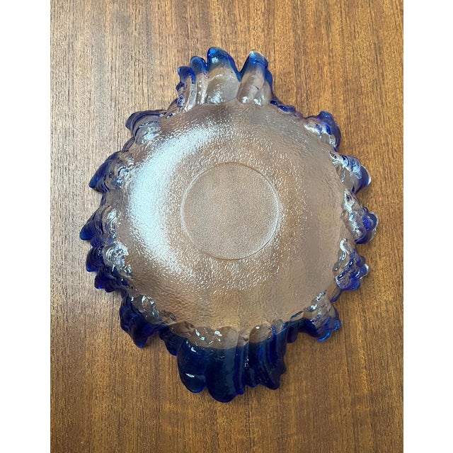 Vintage Art Glass Floral Bowl from Lindshammar, Sweden, 1970s For Sale - Image 10 of 18