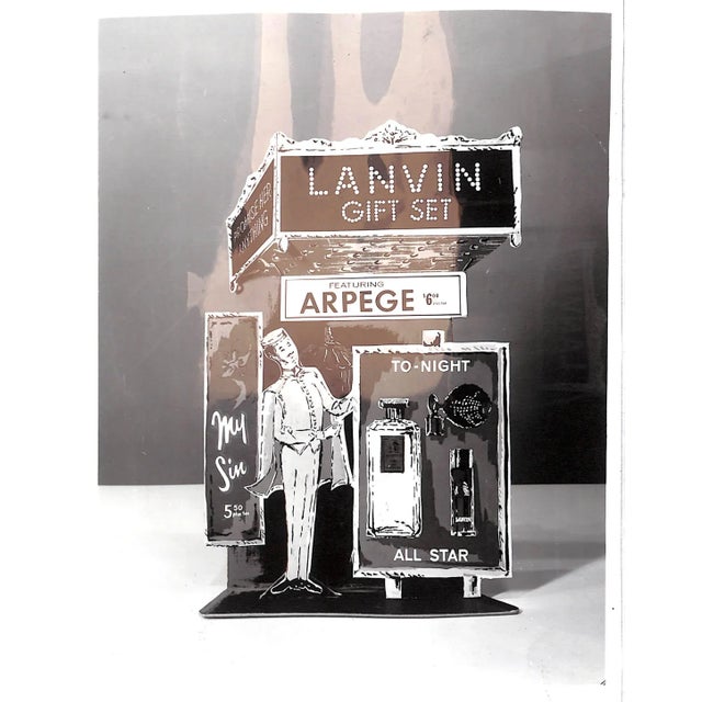Traditional "Lanvin Paris C1950s Original Perfume Advertising Photo Artist Folio W/ 3-Ring Binder" For Sale - Image 3 of 12