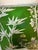Graceful chinoiserie print, classic bamboo foliage reminiscent of Chinese design. Color is jade and white. Cotton material...