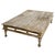 This solid wood coffee table, measuring 60 cm high, 211 cm wide and 79 cm deep, is a piece with raw and authentic charm....