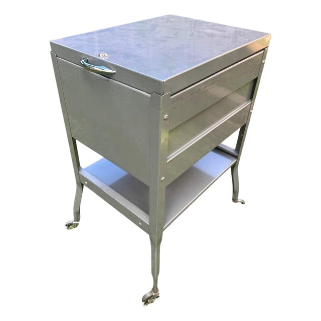 Vintage Steel-Parts MFG Co. Chicago Industrial Steel Storage Cabinet For Sale