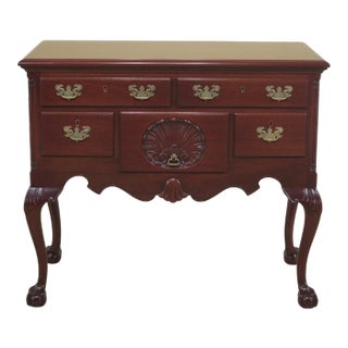 Biggs Ball & Claw Chippendale Mahogany Lowboy For Sale