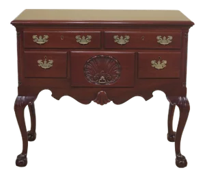 Biggs Ball & Claw Chippendale Mahogany Lowboy