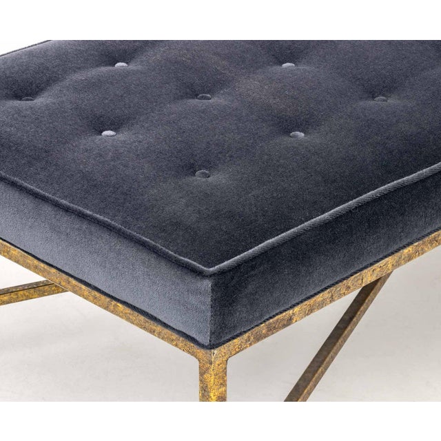 Modern Blue Mohair Upholstered Daybed For Sale In New York - Image 6 of 9