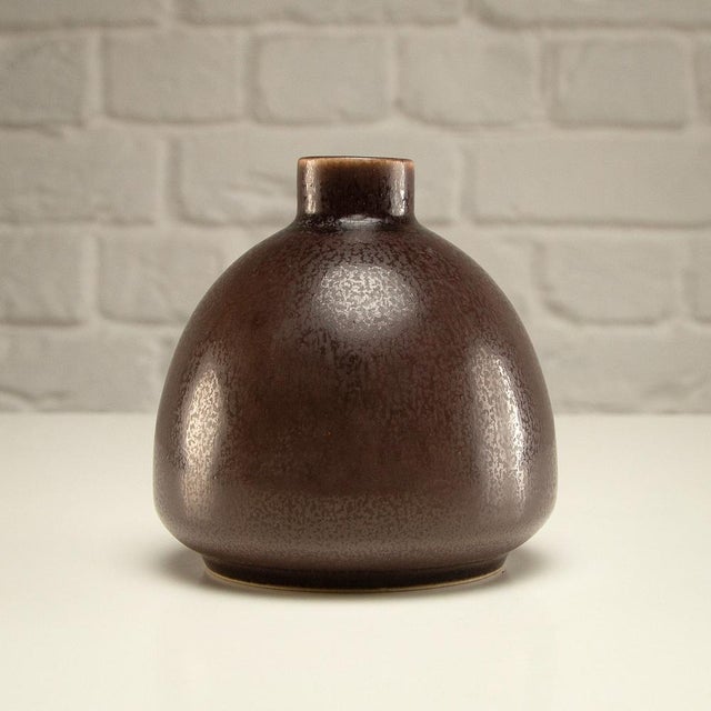 Brown Vintage Model 39 Vase by Eva Stæhr-Nielsen, Denmark, 1950s For Sale - Image 8 of 8