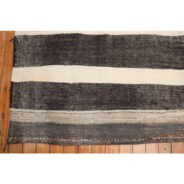 Mid 20th Century Striped Vintage Turkish Kilim - 5'9" x 9'4" For Sale - Image 5 of 6