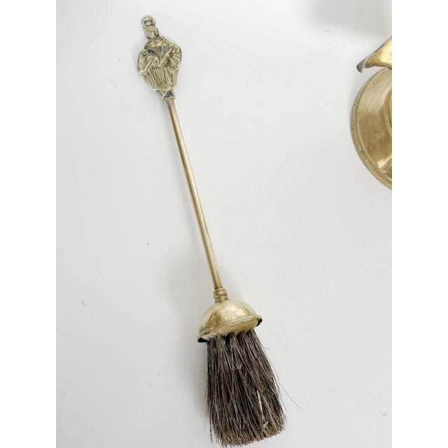 Metal Brass Fireplace Tool Set, France, 1960s, Set of 5 For Sale - Image 7 of 13