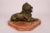 Bronze Lion Form Inkwell on a Marble Base For Sale - Image 4 of 9