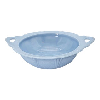 Jeannette Delphite Cherry Blossom Two-Handled Bowl, 11-Inch (1930s) For Sale