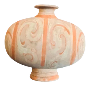 Chinese Han Polychrome Cocoon Vessel