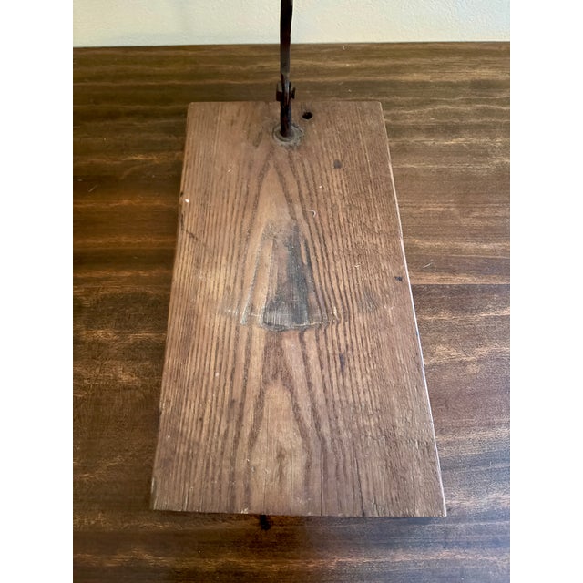 Antique French Country Wooden & Iron Herb Cutter or Cheese Board For Sale - Image 10 of 13