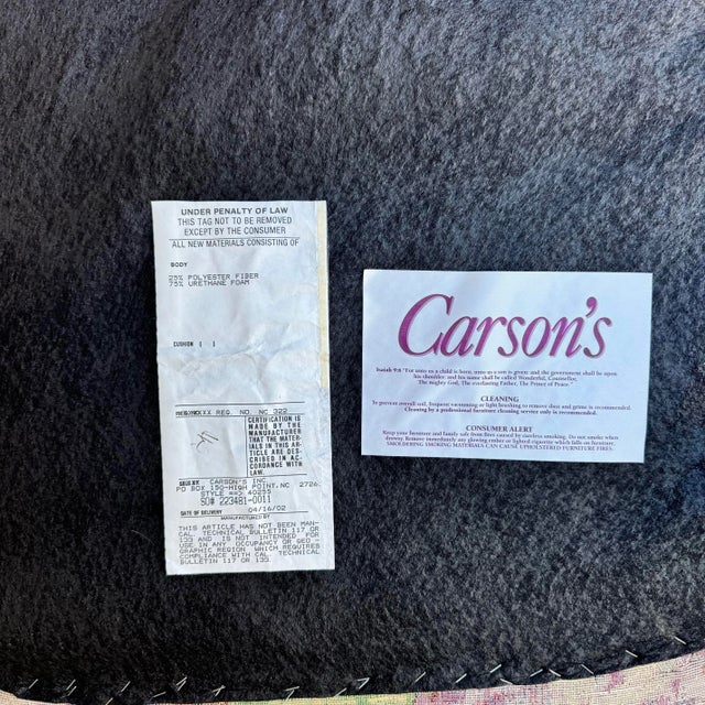Carsons Postmodern Sculptural Abstract Fabric Lounge Chairs by Carson’s - A Pair For Sale - Image 4 of 10