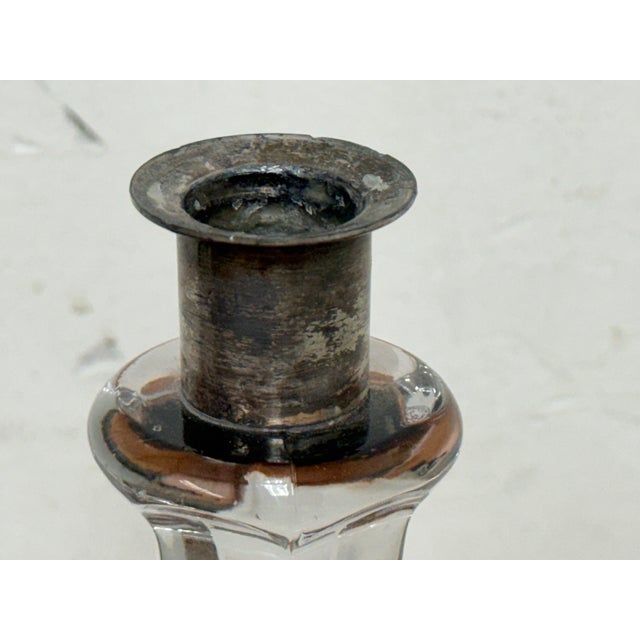 Glass Vintage Glass Candlesticks, Pair For Sale - Image 7 of 12