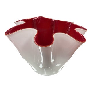 Vintage Murano Serpentine Bowl For Sale