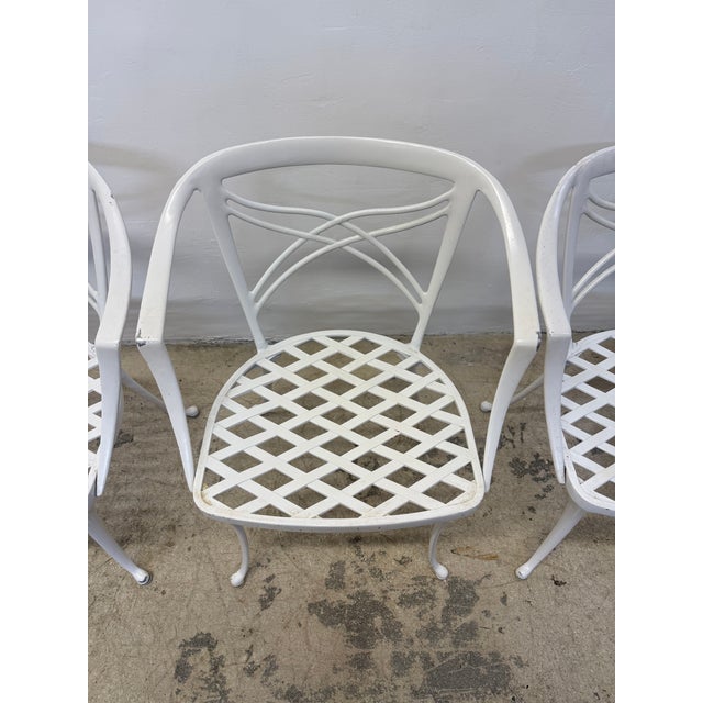 Mid-Century Brown Jordan Outdoor Aluminum Dining Chairs, 1960s - Set of Four For Sale - Image 14 of 16