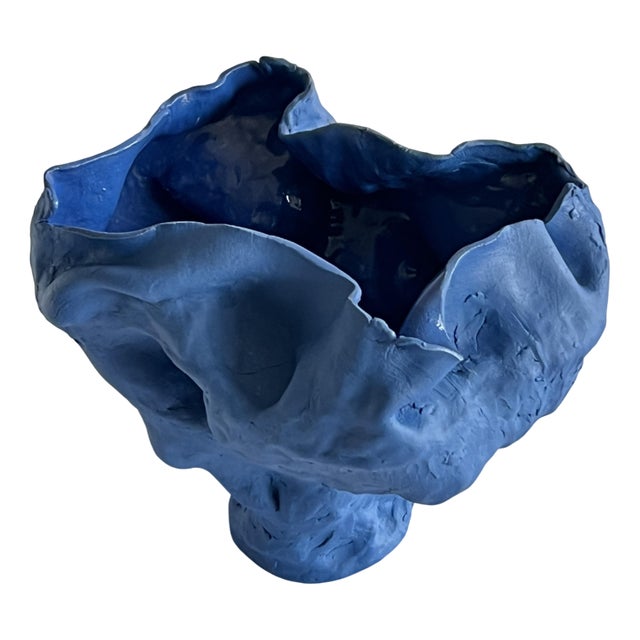 Blue Line Collection #23 Vase in Porcelain by Anna Demidova For Sale