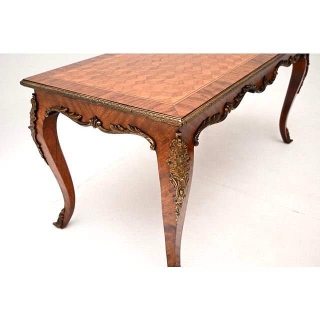 Antique French Inlaid Coffee Table, 1920 For Sale - Image 9 of 11