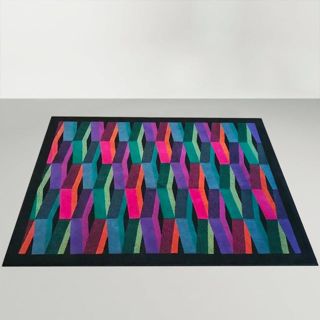 Vintage Italian Wool Rug by Missoni for T&J Vestor, 1980s For Sale - Image 13 of 13
