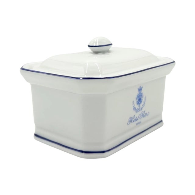Mid 20th Century Vintage Ritz Paris Hotel Porcelain Covered Dish France For Sale - Image 5 of 16