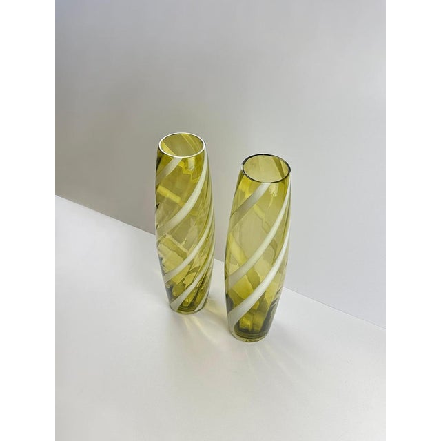 Hand-Blown Glass Floor Vases, Italy, 1960s, Set of 2 For Sale - Image 9 of 10