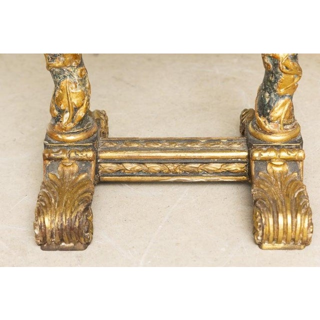 Mid 19th Century 19th Century Italian Baroque-Style Giltwood Low Table For Sale - Image 5 of 9