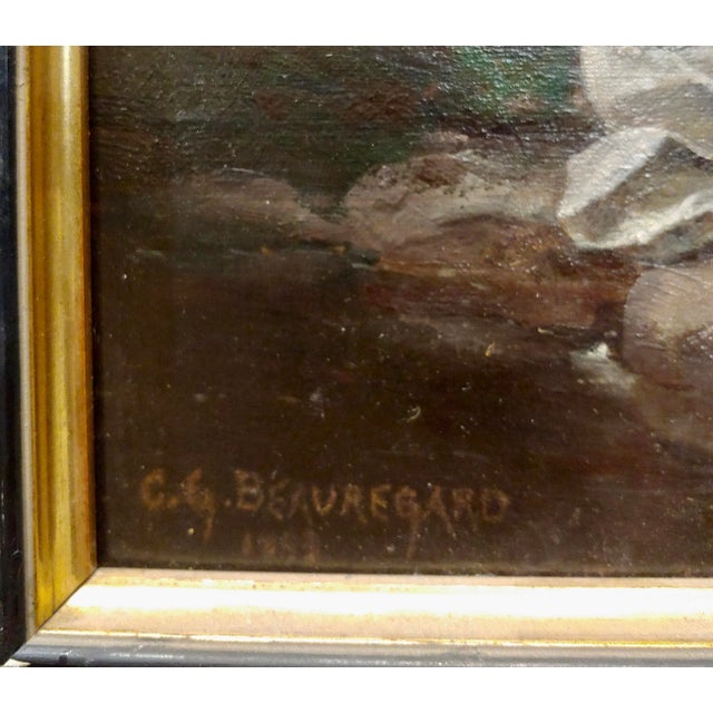 Brown Charles Grant Beauregard -Nude Female in the Outdoors-19th Century Oil Painting For Sale - Image 8 of 11