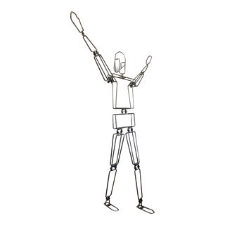 1980s Steel Life Sized Human Figure Sculpture From Bloomingdales Department Store For Sale