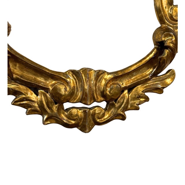 Early 20th Century Antique Italian Rococo Giltwood and Plaster Frame For Sale - Image 5 of 10