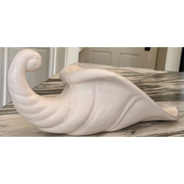 Mid-Century Studio Art Ceramic Cornucopia For Sale - Image 14 of 14