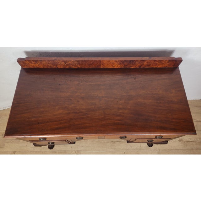 Wood Antique Victorian English Walnut Writing Desk, 1890 For Sale - Image 7 of 18