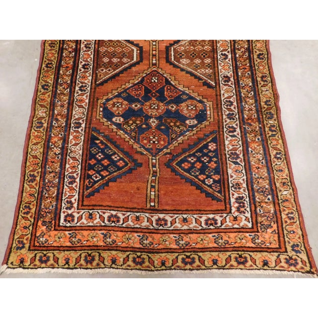 1920s Antique Handmade Persian Runner For Sale - Image 4 of 13