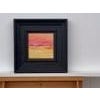 Small Square Abstract Landscape Canvas Art Study with Red & Yellow by Contemporary Artist, Angela Wakefield Art measures 6...