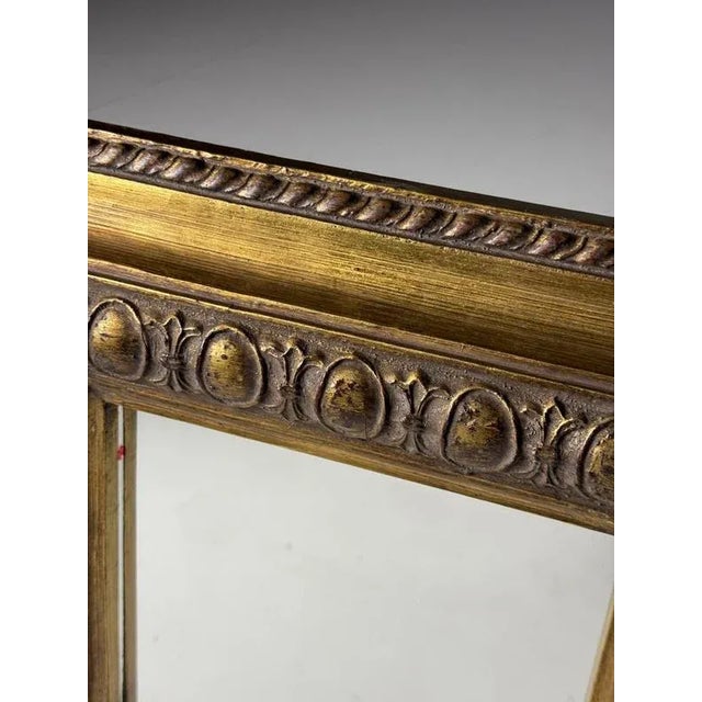 Gold Vintage Gold-Colored Square Mirror For Sale - Image 8 of 16