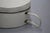 Mid-Century Modern White and Red Vinyl Hat Box with Handle, 1960s For Sale - Image 3 of 18