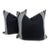 Eastern Accents Black + Stripe Strip Pillows, Pair For Sale