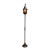 1920s Cast Bronze Spanish Revival Floor Lamp With Original Crackle Glass #2613 For Sale