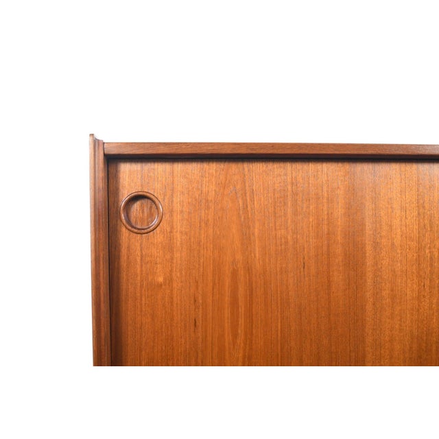 Arne Hovmand-Olsen Mid 20th Century Arne Hovmand Olsen Credenza in Teak With Finished Back, Attributed For Sale - Image 4 of 13