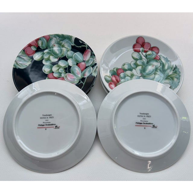 Set of 6 Vendanges Small Porcelain Plates by Philippe Deshoulieres For Sale - Image 17 of 17