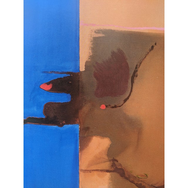 Printmaking Materials Vintage 1980s Helen Frankenthaler "Rio Grande" Exhibition Poster Framed For Sale - Image 7 of 13