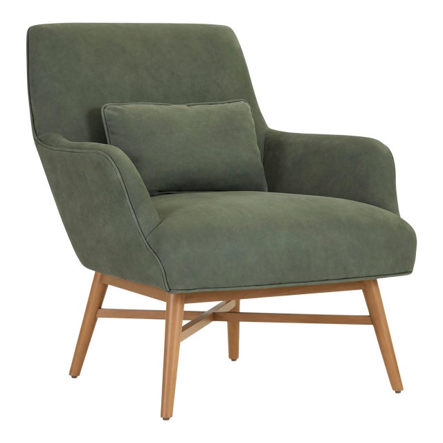 Sculptural, Leather Lounge Chair For Sale