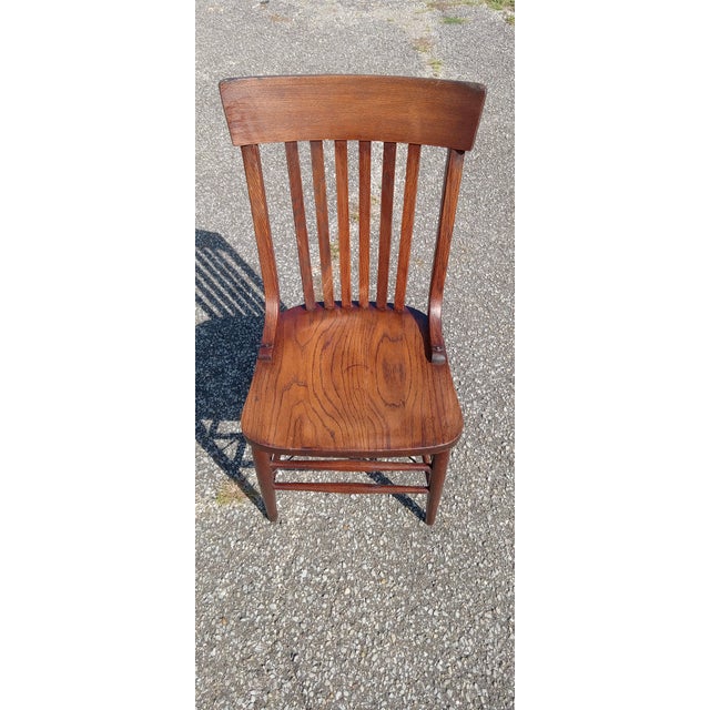 1910s Vintage Solid Wood Farmhouse Chair For Sale - Image 4 of 12
