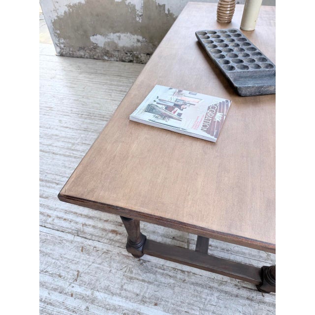 Farmhouse Table with Turned Pine and Birch Legs, 1960s For Sale - Image 14 of 18
