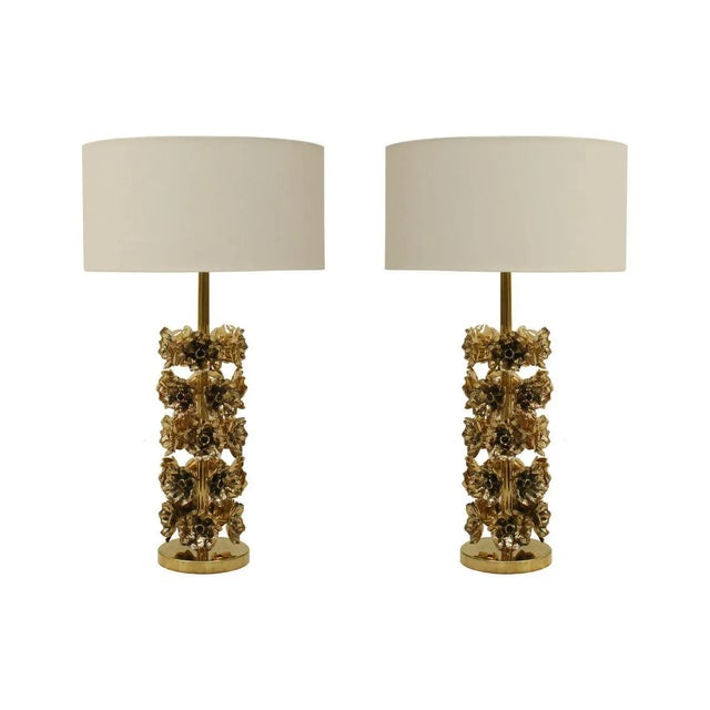 Metal Italian Contemporary Brass Table Lamps, Set of 2 For Sale - Image 7 of 7
