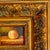French Country 1970s Miniature Peach Still Life Oil Painting in Deep Carved Giltwood Frame For Sale - Image 3 of 6
