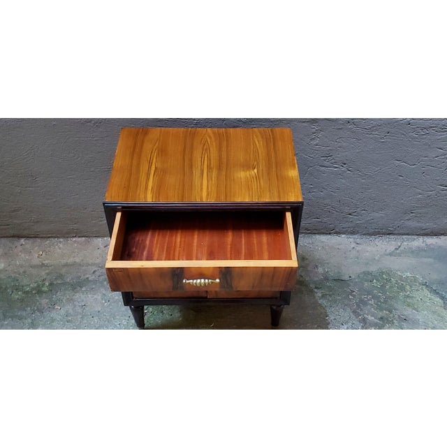 Brown Art Deco Bedside Tables, 1920s, Set of 2 For Sale - Image 8 of 11