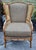 Textile Vtg. Ethan Allen Tommy Bahama Style Cane Wingback Chair W/Herringbone Fabric For Sale - Image 7 of 13