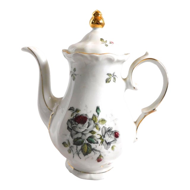 1950s Winterling Teapot in Bavarian Rose For Sale