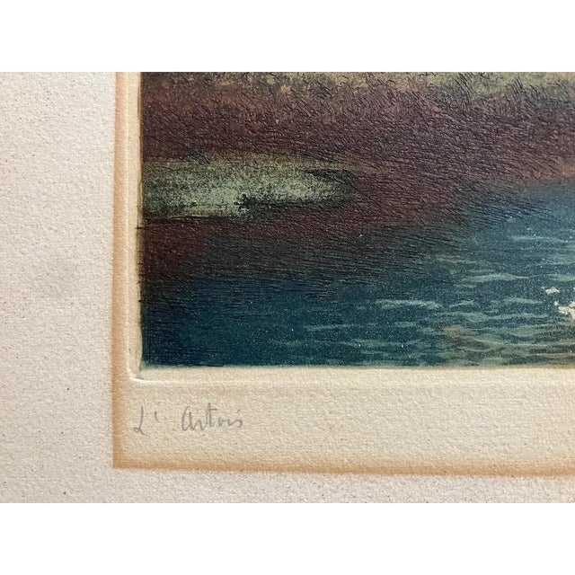 1930s Old Dutch Watermill Etching W/ Aquatint by Van Delft c.1930 For Sale - Image 5 of 12