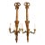 Pair of Vintage French Louis XVI Style Carved Giltwood Three-Light Wall Sconces For Sale