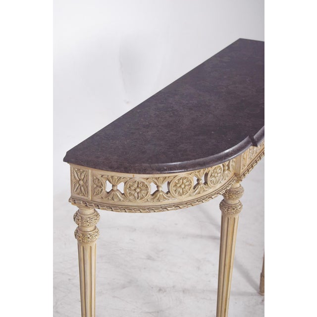 Black French Credenza with Marble Top For Sale - Image 8 of 9